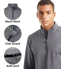 Men’s Long Sleeve 1/4 Zip Up Sweatshirts Mock Neck Golf Sport Running T-Shirts