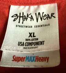 Shaka Wear Los Angeles Heavyweight T Shirt Men’s XL Red Short Sleeve Streetwear