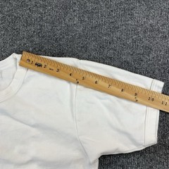 VTG Chrysanthemum Brand Bound Collar White T Shirt Size 36 Sm.