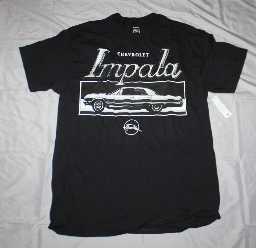 NEW! CHEVROLET IMPALA Size LARGE Officially Licensed Graphic T-Shirt Black