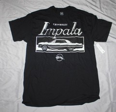 NEW! CHEVROLET IMPALA Size LARGE Officially Licensed Graphic T-Shirt Black