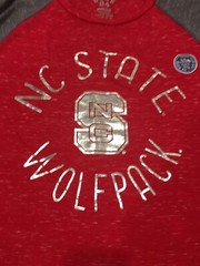 Juniors Blue 84 NC State Wolfpack Sunrise Foil Short Sleeve Tee Size Medium NWT