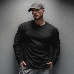 1-4 Pack Men’s Long Sleeve t-shirt Muscle Fit T-Shirt Gym Clothes Warm Winter
