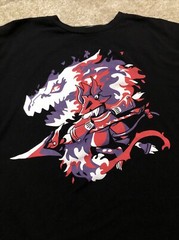 Tultex Men’s Large Dragon Knight Screen Printed Graphic T-shirt Black
