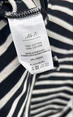 Mr. P Mr. Porter Long Sleeve Striped Tee Shirt Men’s Large White Black