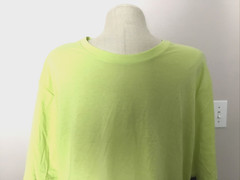 ATHLETIC WORKS DRIWORKS Brt. Yellow-Green Short Sleeve Crew Neck T-Shirt Sz L