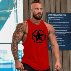 Men’s Sleeveless Shirts Y-Back Muscle Gym Training Athletic Workout Tank Tops