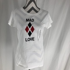 DC Comics Harley Quinn Mad Love White Tee Size Small