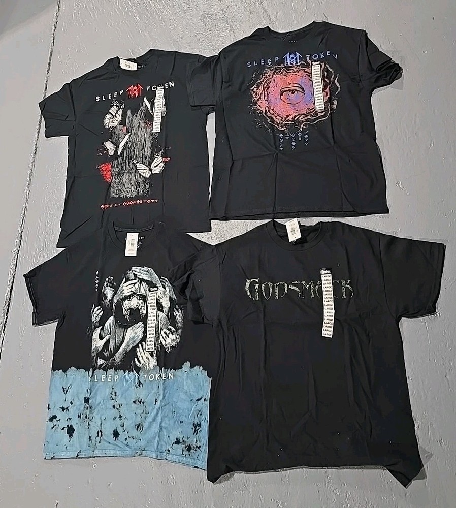 Sleep Token Godsmack Graphic T-Shirt Lot 4pc Large (U)