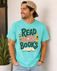 Read More Books Graphic T-Shirt Book Lover Gift Bookish Reader Tee