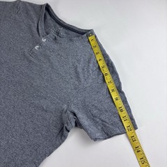 Free Fly Mens Medium Heather Grey Bamboo Blend Henley T-Shirt Size