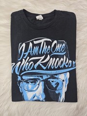 Breaking Bad Heisenberg Walter I Am The One Who Knocks Print Black T Shirt (M)