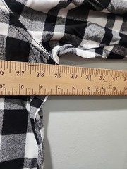 MENS GEORGE DOUBLE POCKETS FLANNEL SHIRT LONG SLEEVE BLACK WHITE SIZE 3XL NEW