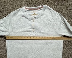 Le Chalk Puremeso Henley Shirt Men’s Size Large The Normal Brand Collab Stone