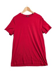 New Look Men T-Shirt Medium Red 100% Cotton Plain Crew Neck Short Sleeve Top M