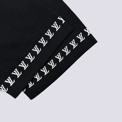 Louis Vuitton LV Monogram Short Sleeved Cotton Crewneck T-Shirt Black Size M