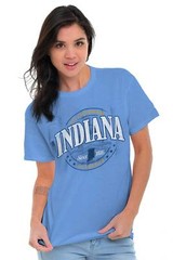 Indiana Hoosier State Crossroads Of America Adult Short Sleeve Crewneck Tee