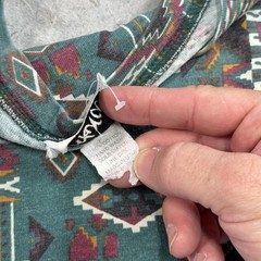 Vintage Merci Shirt Adult Large Aztec Geometric Southwestern Pattern 90s Boxy