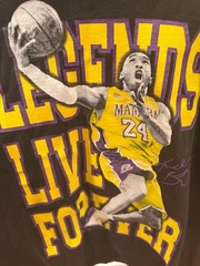 Kobe Bryant Legends Live Forever Los Angeles Lakers Tribute Graphic T-Shirt