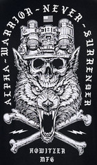 Howitzer Style Men’s T-Shirt Alpha Warrior Military Grunt MFG
