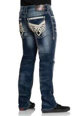 Affliction Men’s Denim Jeans ACE AMEND DAYTON Embroidered Blue $135