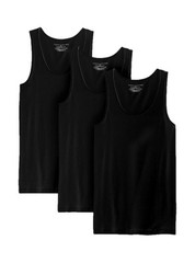 NWT Tommy Hilfiger. 3 Pack. Cotton Classic A-Shirt. Tank. Black. MSRP $42.50