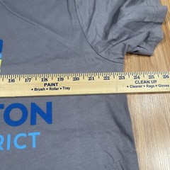 Canvas T-Shirt Mens XL Extra Large Gray Short Sleeve Burlington School District
