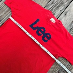 Vintage 80s Single Stitch Lee Jeans Logo Graphic Tee Shirt Mens M