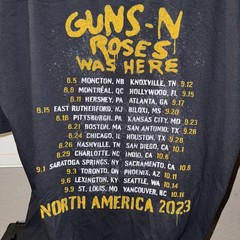 Official Guns N Roses Cross 2XL 2023 North America Tour Shirt New