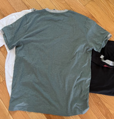 Men’s Saks Fifth Avenue Black or White or Teal 100% Cotton Crewneck T-Shirt XL