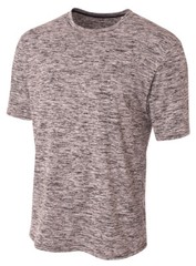 A4 Mens Polyester Moisture Wicking Short Sleeves Space Dye Tech Tee N3296