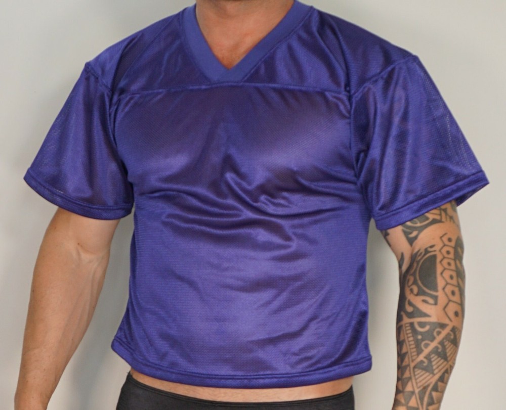 MEN’S PURPLE THIN FOOTBALL MESH SHIRT ADULT MEDIUM
