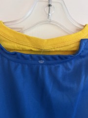Yellow Nickelodeon SpongeBob SquarePants costume t-shirt w/ a Blue Cape