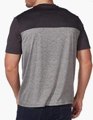 G.H Bass & Co. Men’s Color Block Short Sleeve Tee Black Heather