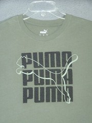 PUMA Shirt Adult Large Green Short Sleeve Activewear Outdoor Sports Mens