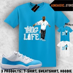 Shirt Matching AJ 11 Low University Blue 2026 To Match Sneaker Sneakerhead Tupac