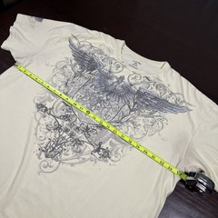 Vintage Y2K Mens XXL Anchor Spread Eagle Wings Crest Grunge Skate San Diego Tee