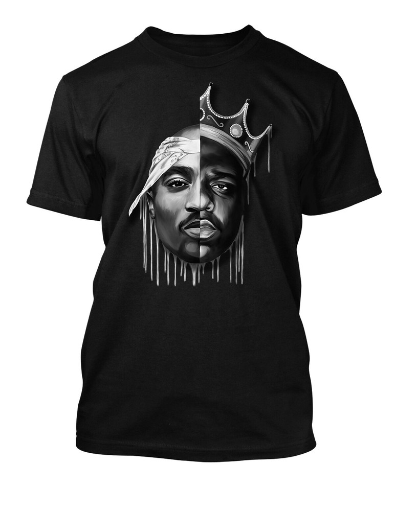 Tupac Biggie Tee Shirt to Match Air J11 Shoes Graphic 2 Pac Hip Hop Tee Shirt