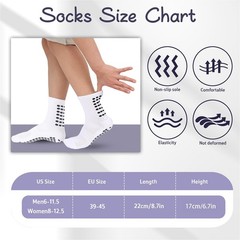 6 Pairs Grip Soccer Socks Colorful Non Slip Sports Football Basketball Hospit…