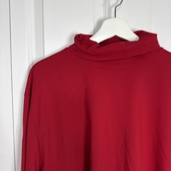Lands End Super-T Vintage Red Turtle Neck Longsleeve Size XXL 50-52 Old Money