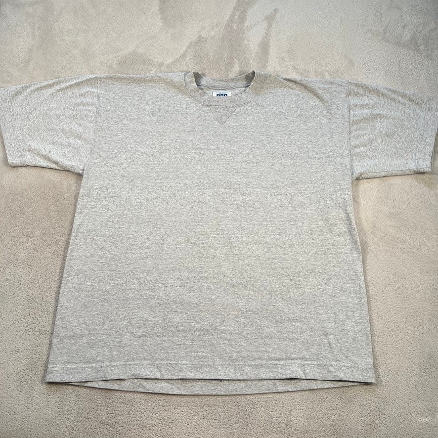 Vintage Russell Athletic Pro Cotton T-Shirt Men’s XL Gray Made in USA Blank 90s