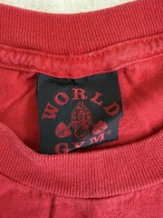 Vtg World Gym Gorilla Logo Red Shirt XL San Diego CA Famous Bodybuilding Sport