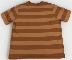 Patagonia Organic Cotton Mid-Weight Pocket Tee Shirt Brown Stripe Mens L Skate