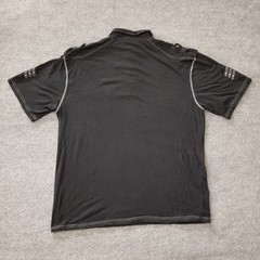 Vertical Sport US7 Men Shirt 5XL Black Graphic Short Sleeve V Neck 1/4 Button *