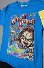 Horror Chucky Leatherface Ghostface Jigsaw Cereal Killers T-Shirt 4pc MEDIUM (Y)