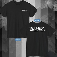 Hamer Guitar Logo Active T-Shirt Color Black/Red/Navy/Blue/White/Grey S-5XL