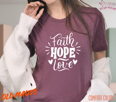 Unisex Retro Faith Hope T-Shirt, Men T shirt,Women T shirt Gift Religion Top