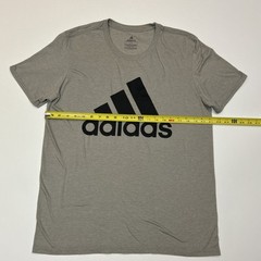 Adidas Shirt Mens Size Large Go To Performance Tee Gray Logo Activwear