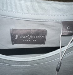 Hickey Freeman Crew Neck Short Sleeve Cotton Blend T-Shirts Porcelain Mint XL