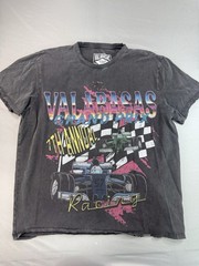 Valabasas Vintage T-Shirt Mens 2XL Black Faded Look Shirt 7th Annual Racing